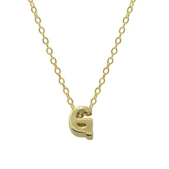 Initial G 18k gold plated initial necklace - Picture 2 of 6